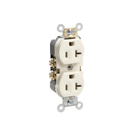 Leviton Commercial Grade Duplex Receptacle, 20 Amp, 125 Volt BR20-T