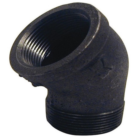B & K 520505BG 1 in. FIP x 1 in. MIP Street Elbow 45 Degree in Black Malleable Iron, 5PK 4067013