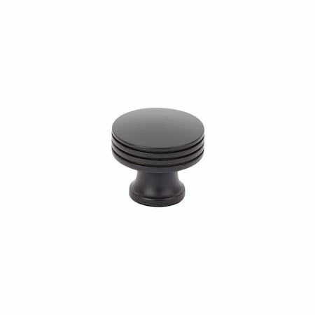 Schaub 1-1/4in Menlo Park Disk Round Knob Matte Black Finish 532-MB