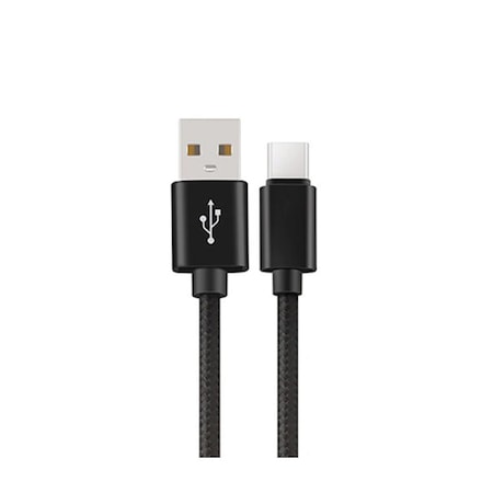 Sanoxy Braided USB-A-USB Type C Fast Charging Data Sync USB-C to USB-A 2.0 Cable 6ft Black SANOXY-CABLE6