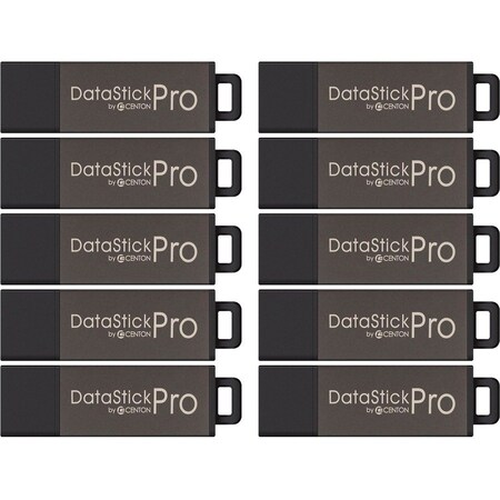 Centon 16GB DataStick Pro USB 2.0 Flash Drive - 10 Pack - 16 GB - USB - External DSP16GB10PK