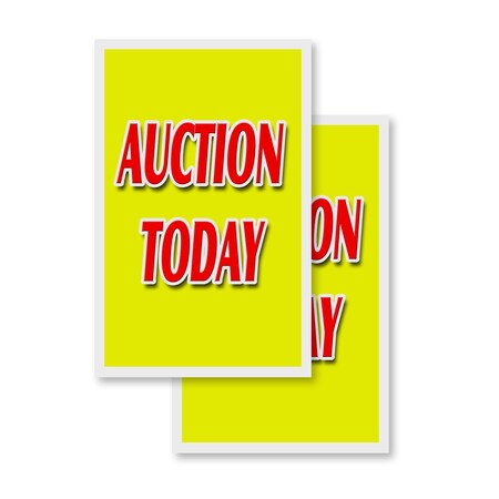 Signmission Auction Today, Vinyl Decals Only 24 Inch x 36 Inch, Vinyl Decal, 2PK DSB-2436-2PACK-Auction Today