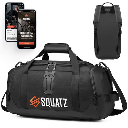 Squatz Gym Bag for Men and Women Sports 50L Duffle Bag Travel Backpack Weekender Overnight Backpack with SQBAG-1