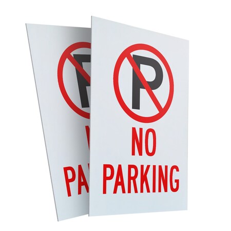 Signmission No Parking, Plastic Signs Only 24 Inch x 36 Inch, Corrugated Plastic, 2PK CSB-2436-2PACK-No Parking
