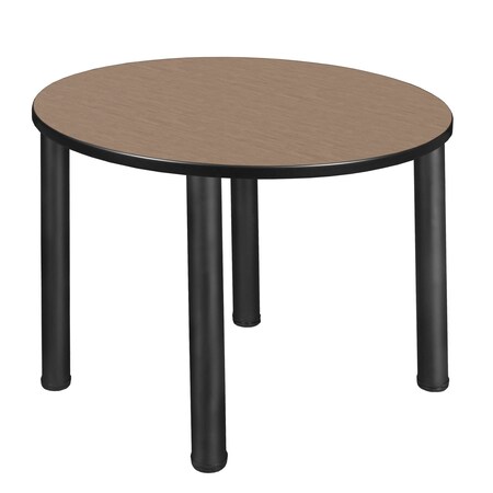 Regency Round Kee Medium Breakroom Table, 42 in W, 42 in L, Noble Oak TB42RNDNOBPBK