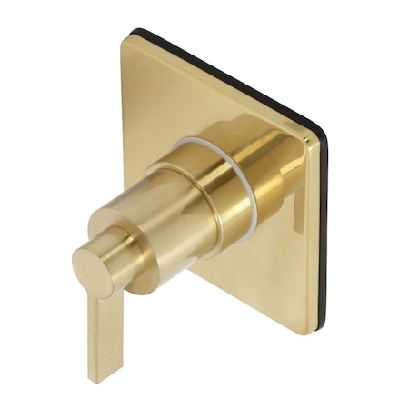 Kingston Brass Single-Handle Six-Way Diverter Valve with Square Trim Kit, Brushed Brass KS4047NDL