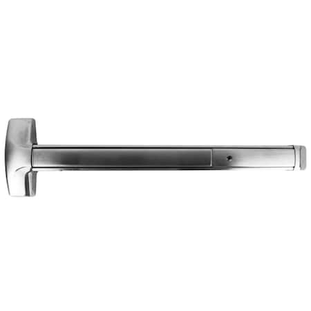 Detex Advantex Wide Stile Rim Exit Device, Weatherized, Hex Dogging, 99 Surface Strike, 36in Device, Sati 10W HD 630 99 36