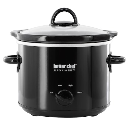 Better Chef 3 Quart Slow Cooker with Removable Stoneware Crock in Black 750124781M