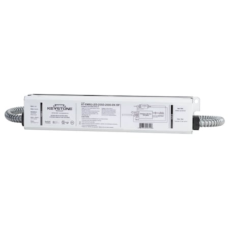 Keystone LED Emergency Back-Up, One Piece 20W Constant Wattage Design with Self Diagnositics. Approx 2000 lum KT-EMRG-LED-20SD-2000-EN /DF-IP