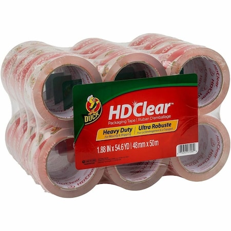 Duck Brand Acrylic Packing Tape, 49.92 m, Clear, PK2 DUC393730