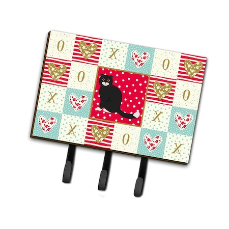 Carolines Treasures 6 x 2 x 9 in. Foldex Exotic Fold No.2 Cat Love Leash or Key Holder CK5763TH68