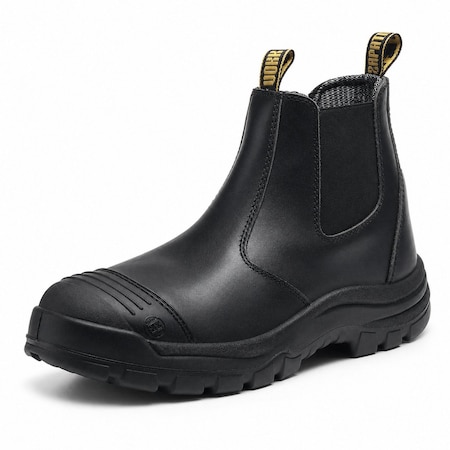 Handpoint Men's Slip-on Work Boots Soft Toe Water Resistant Black, 8 LV802EE-8
