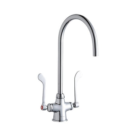 Elkay Handle-Operated Faucet, Manual, Gooseneck LK500LGN08T6