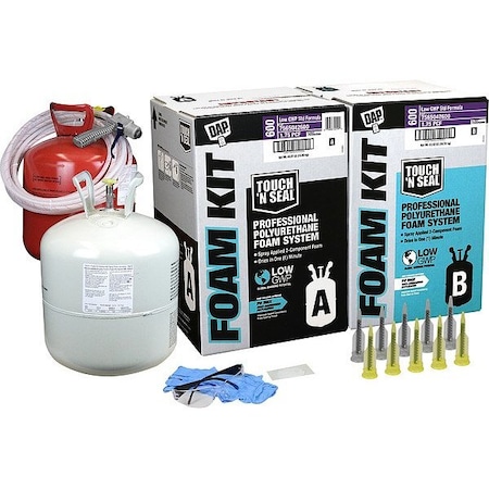 Touch 'N Seal Insulating Spray Foam Sealant Kit, Gun Application Method Dual Cartridge, Cream, 2:1 Expansion Ratio 7565042600