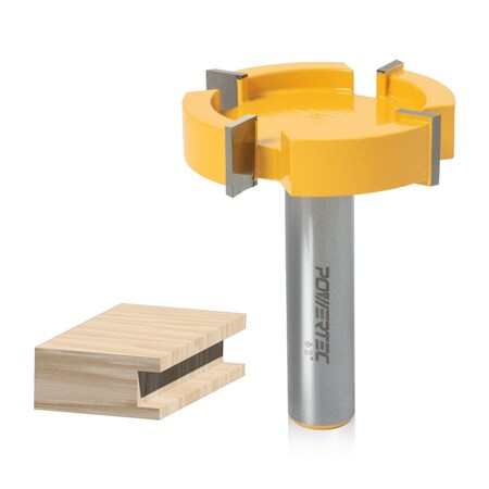 Powertec Slab Flattening Router Bit with 1/2 in. Shank, 2 in. Cutting Diameter, 1/2 in. Cutting Depth 73055N
