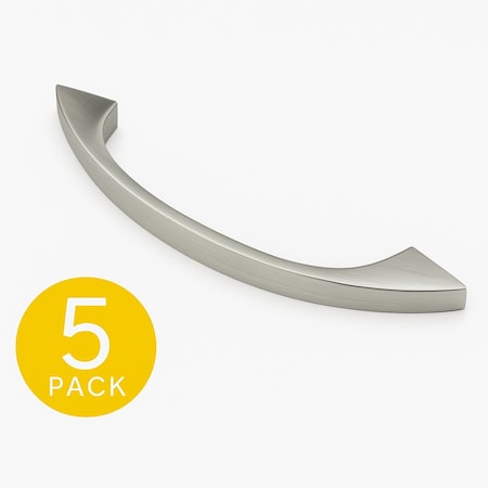 Sapphire 3 in. (76 mm) Center-to-Center Modern Brushed Chrome Cabinet Hardware Drawer Handle/Pull, 5PK SP-800933