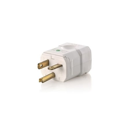 Leviton Straight Blade Plug, 5-20P, 20 A, 125V AC, 2 Pole, Screw Terminals, Grounded 8356-V