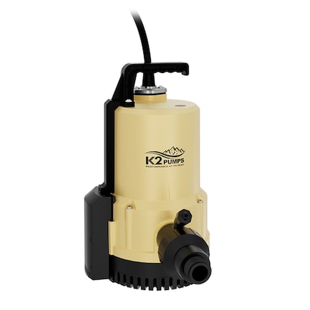 K2 Pumps 1/4 HP Thermoplastic Automatic Submersible Utility Pump UTA02502K