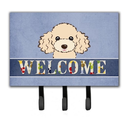 Carolines Treasures Buff Poodle Welcome Leash and Key Holder BB1444TH68