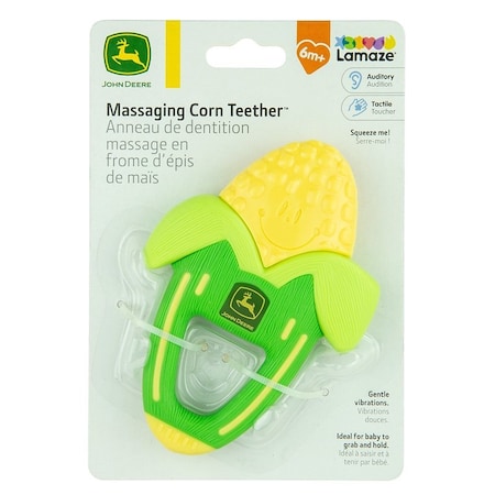 John Deere Vibrating and Massaging Corn Teether, Plastic/Rubber Y5208