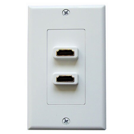 Vanco Slim Line Dual HDMI Decor Faceplate 120902X
