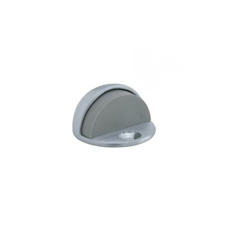 Ives Floor Dome Stop, Heavy Duty Cast with Gray Bumper, 626/US26D Satin Chrome FS13 US26D