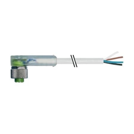 Murrelektronik Cordset, Right Angle, M12, Gray, 22 AWG, 4A 7000-12421-2140300