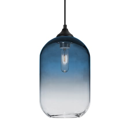 Besa Lighting Besa Omega 12 Outdoor Pendant, Steel/Clear, Black Finish, 1x 60W MAX E26 Base OP-OMEGA12ST-BK
