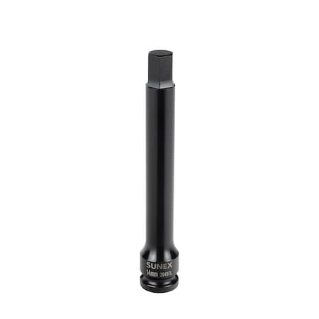 Sunex 1/2 in Dr 14Mm Hex Impact Socket, 6 in 26497L