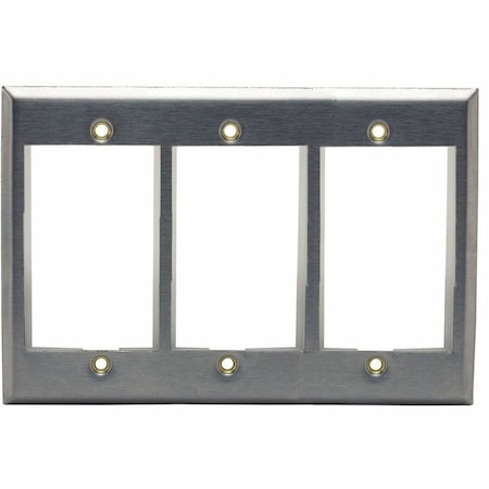 Hubbell Premise Wiring IStation Plate, Gray, 9U IMSS3