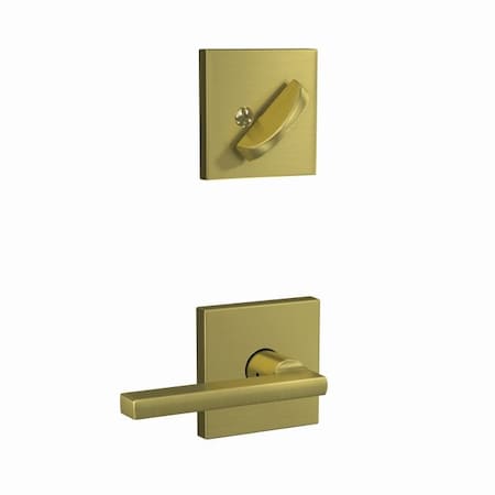 Schlage Residential Schlage Custom Custom Latitude Lever with Collins Rose Interior Active Trim with 16680 Latch and FC59LAT608COL