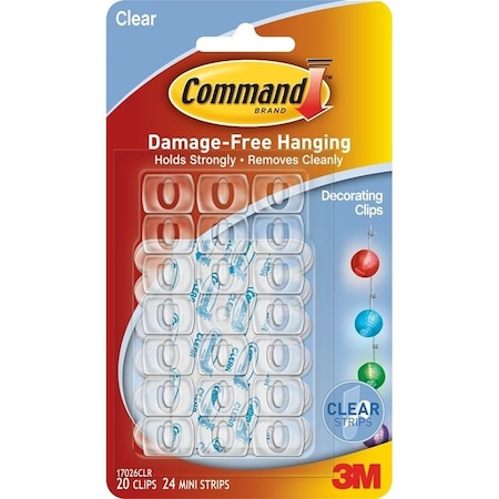 Command Decorating Clip, Plastic, Clear 17026CLR