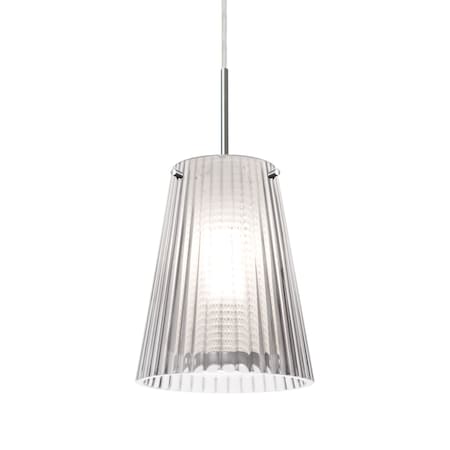 Besa Lighting Besa Dion Pendant, Clear, Satin Nickel Finish, 1x 60W MAX E26 Base 1JT-DIONCL-SN