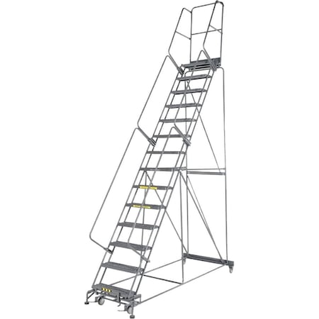 Ballymore Safety Rolling Ladder, Steel, 140 in.H 144014P