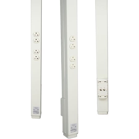 Wiremold Service Pole, 2-5/16in., Steel 25DTP4ACT