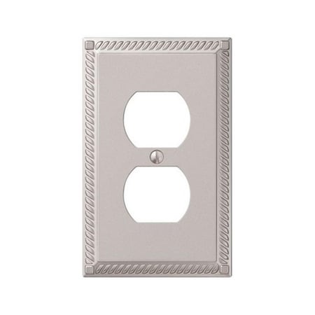 Livewire 54DN 1 Duplex Satin Nickel Georgian Wall Plate LI154667