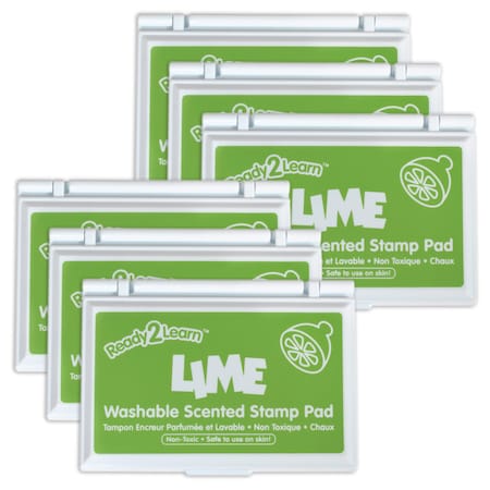 Ready 2 Learn Washable Stamp Pad, Lime Scent, Green, 6PK CE10078