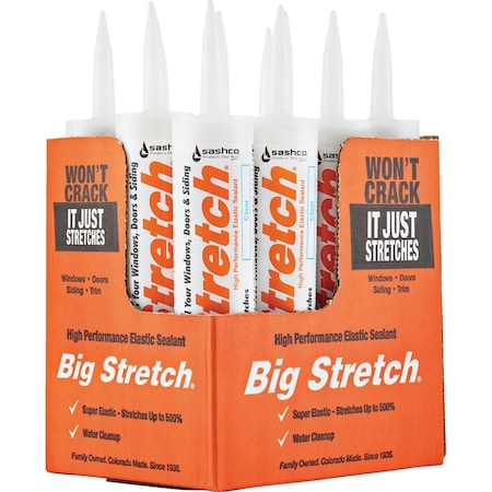 Sashco Big Stretch 10.5 Oz. Acrylic Elastomeric Caulk Clear 10006