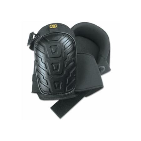 Clc Custom Leather Craft Professional Tread-Pattern Kneepads, Slide Buckle, Black 201-345