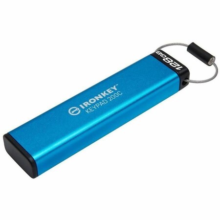 Kingston 128GB USB-C IRONKEY KEYPAD 200C, FIPS 140-3 LVL 3 PENDING AES-256 IKKP200C/128GB