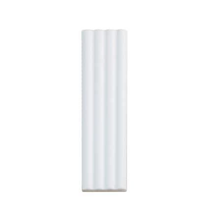 Apollo Tile Arte 1.97 in. x 7.87 in. Matte White Ceramic Subway Deco Wall and Floor Tile 4.1 sqft/case, 38PK RID88WHDECM