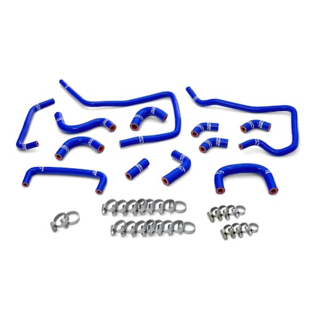 Hps Performance High Temp Reinforced Silicone Ancillary Coolant Hose Kit, Blue,  57-1807-BLUE