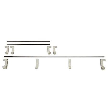 Cambro Shelf Rail Kit, 30 in L, 2 in H, Soft Gray EWSR2430151