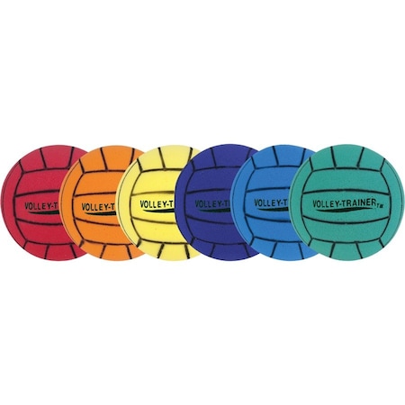 Champion Sports Ultra Foam VolleyBall Set, 8", Colors, PK6 FVBSET