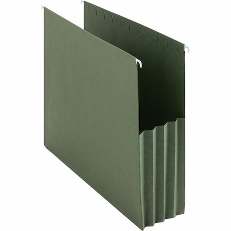 Business Source FOLDER, HANG, 3.5"EXP, LTR, GN, PK10 BSN17715