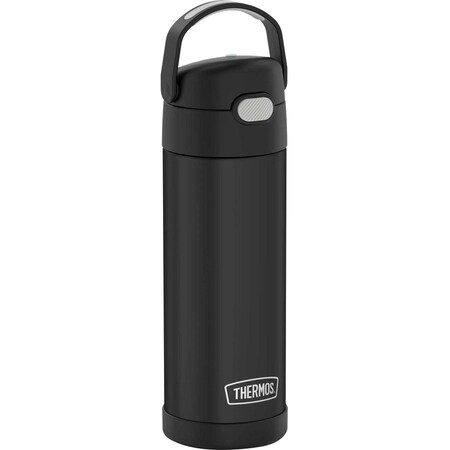 Thermos 16-Ounce FUNtainer Vacuum-Insulated Stainless Steel Bottle with Spout (Black Matte) F41101BK6