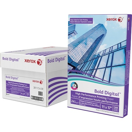 Xerox Copy Paper - Bold Digital Printing Paper, White, 11in x 17in, 24 lb., 500 Sheets/Ream 3R11543R