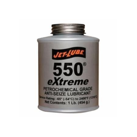 Jet-Lube 550 Extreme Anti-Seize and Thread Lubricant, 1 lb, Brush Top Can, 12PK 399-47104