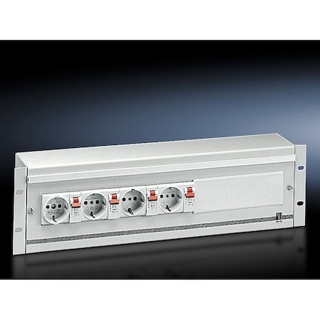 Rittal Ral7035 Power Box German Style Sockets 7480035
