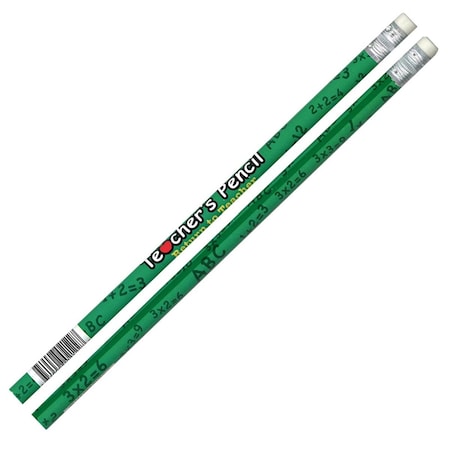J.R. Moon Pencil Pencils Teachers Pencil, Green, 12PK JRM2122B-12